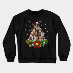 Christmas Pajama Cats Tree Xmas Lights Snow Kitten Funny Shirt Crewneck Sweatshirt